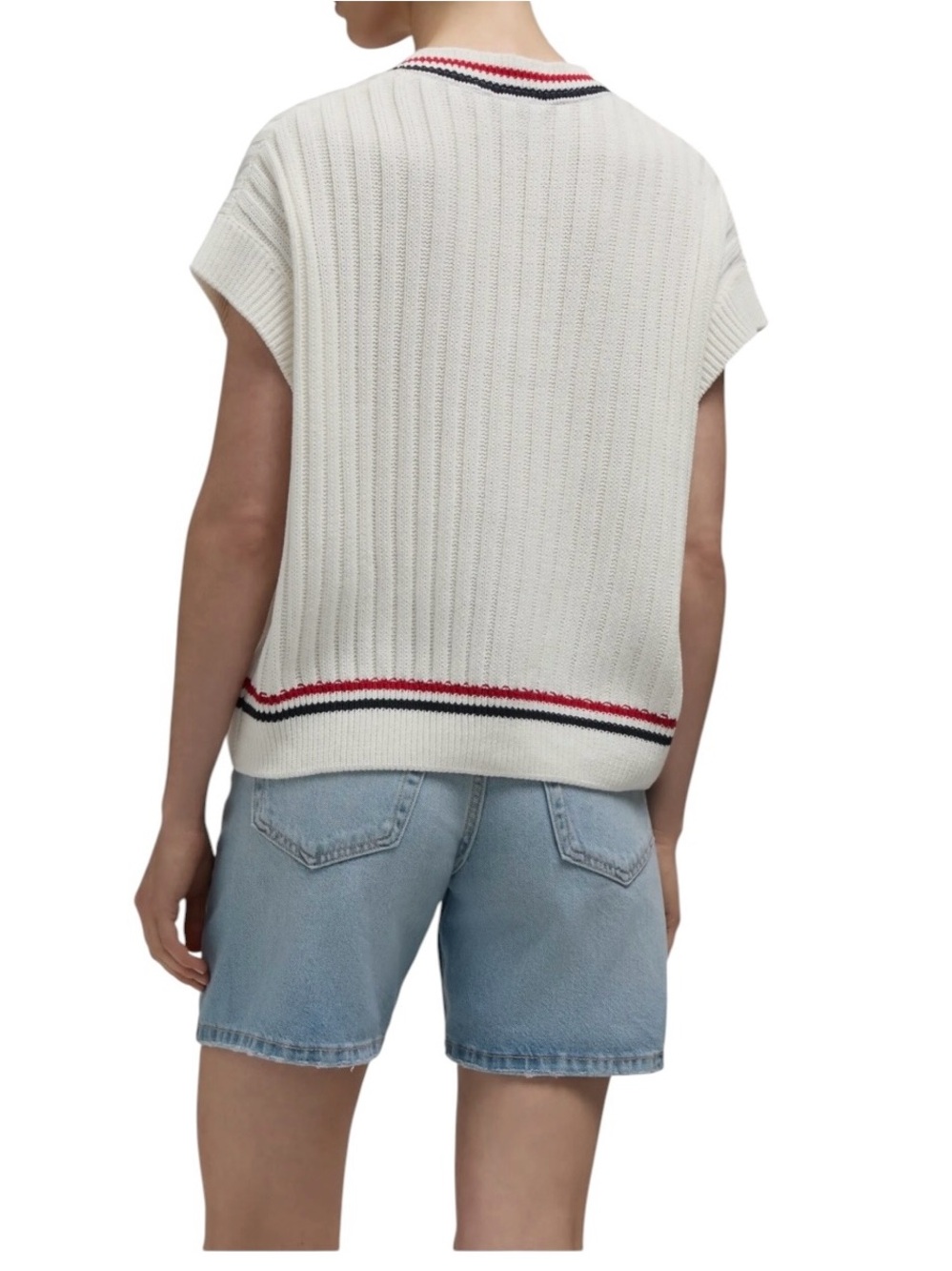 Hunter Stripe Cable Stitch Sweater Vest Size XL & L - Picture 2 of 6